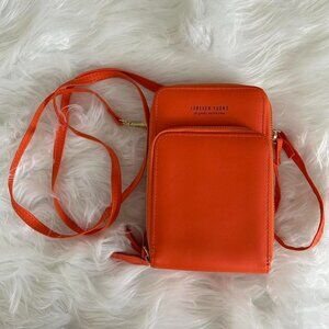 Orange and gold crossbody bag
